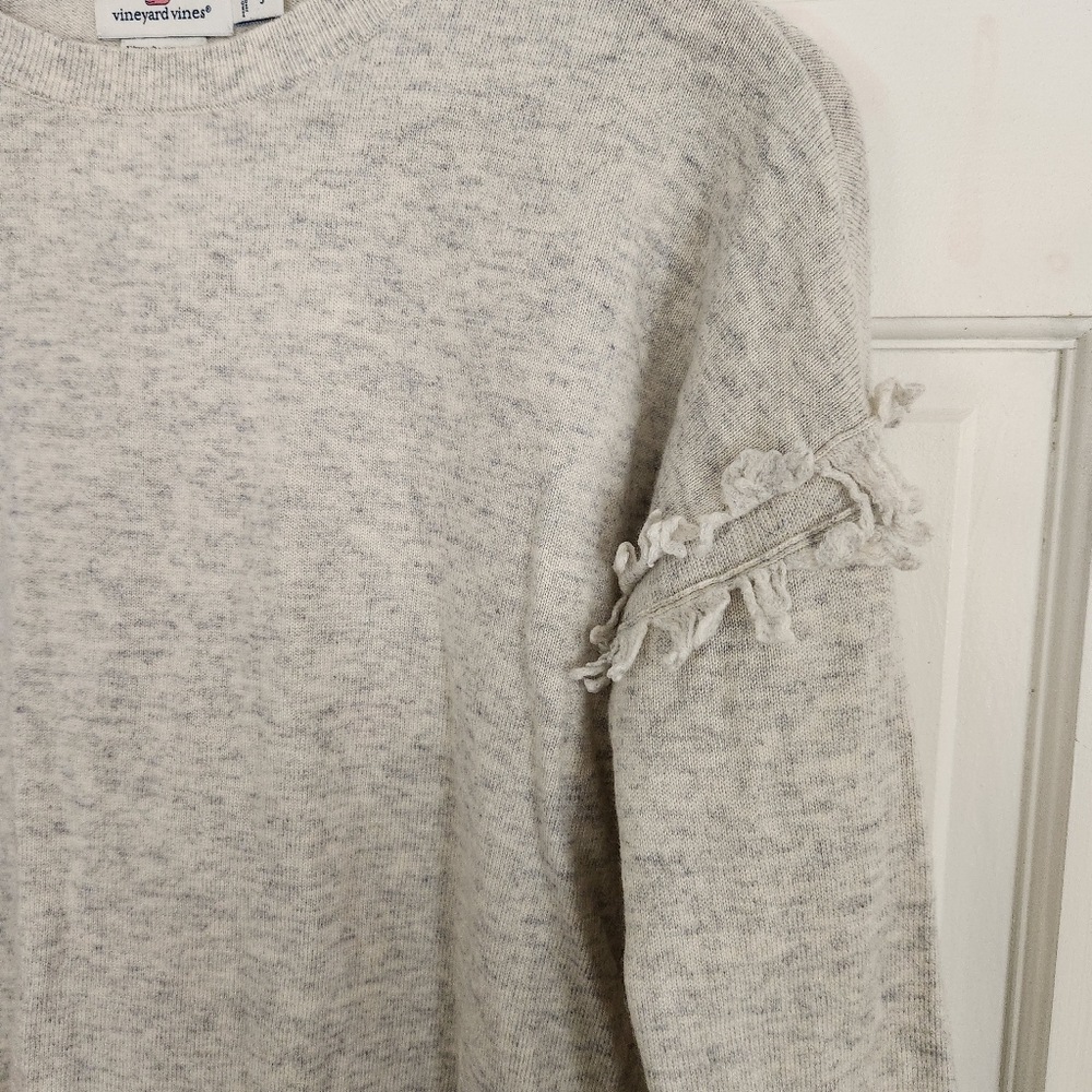 Vineyard Vines Fringe Drop Shoulder Sweater - Picture 2 of 5